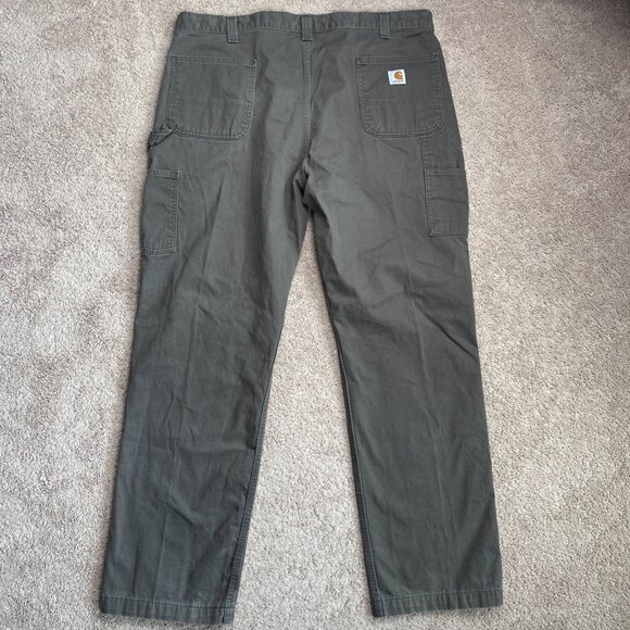Carhartt Pants Mens 42x31 Brown Relaxed Fit Washed Twill Dungaree Carpenter Work - Picture 7 of 7
